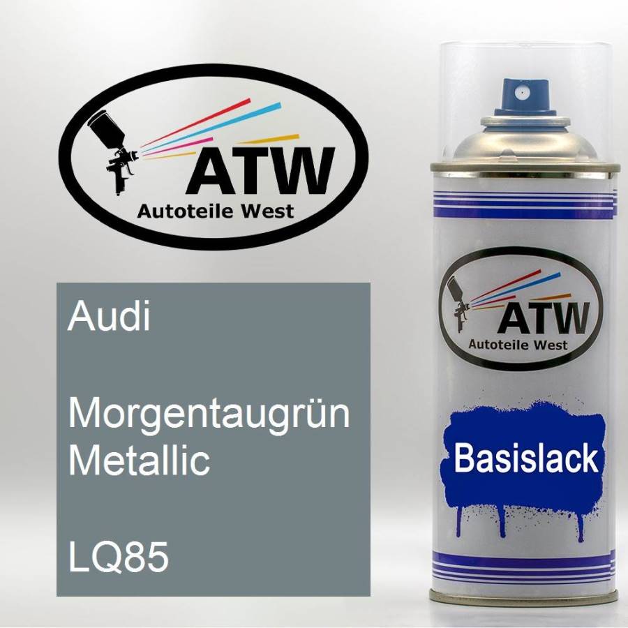 Audi, Morgentaugrün Metallic, LQ85: 400ml Sprühdose, von ATW Autoteile West.